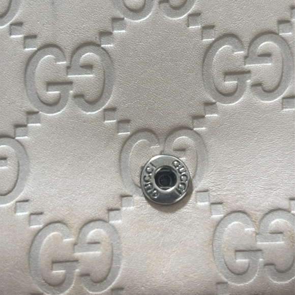 Gucci Cream Guccissima Leather Flap Continental Wallet - Picture 5 of 6